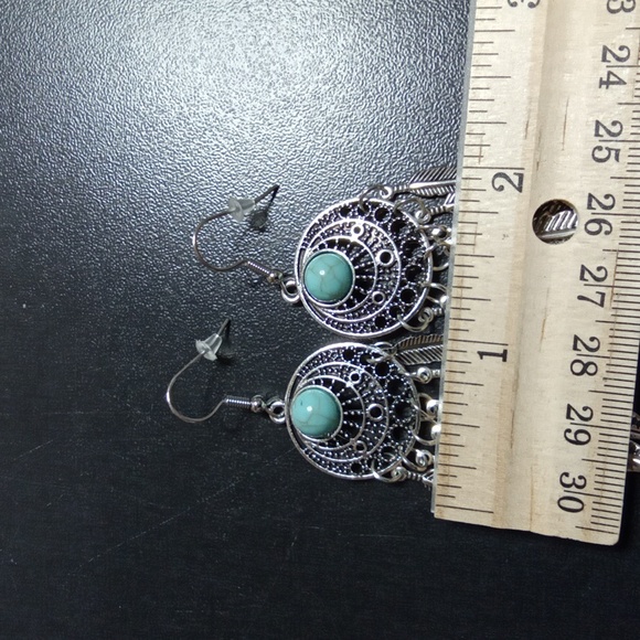 Feather Dream Catcher Hook Earrings - Picture 7 of 7